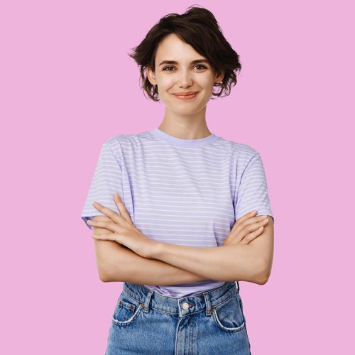 image-of-confident-brunette-female-model-girl-looks-assertive-and-ready-cross-arms-on-chest-like-professional-smiling-smug-face-standing-over-white-background